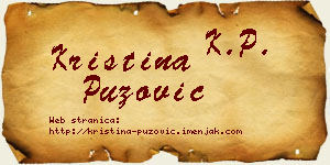 Kristina Puzović vizit kartica
